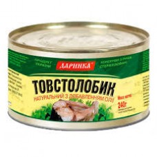 Товстолобик натуральний з додаванням олії 240 гр.24шт/ящ  в ж/б №5 "ТМ Даринка "